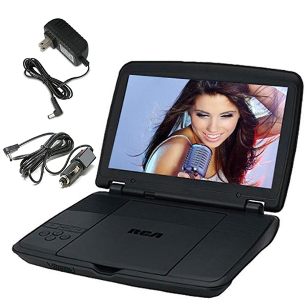 RCA DRC96100 10-Inch Portable DVD Player with Rechargeable Battery, Black