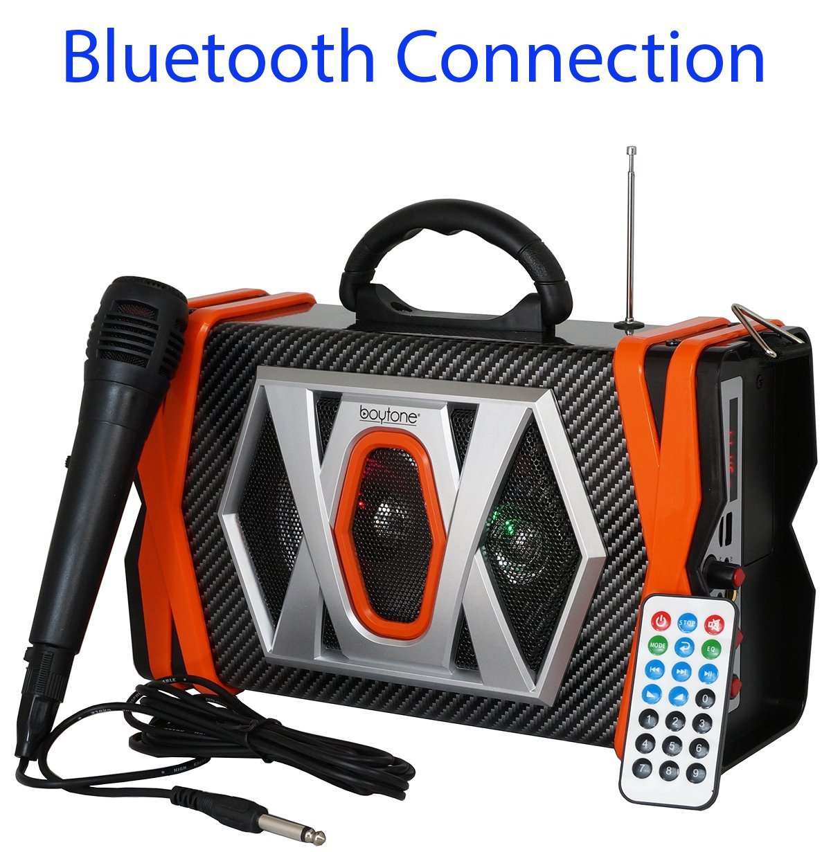 Boytone BT-36M Portable Audio karaoke Bluetooth PA Speaker System with Microphone, F Boytone BT-36M Portable Audio karaoke Bluetooth PA Speaker System with Microphone, F