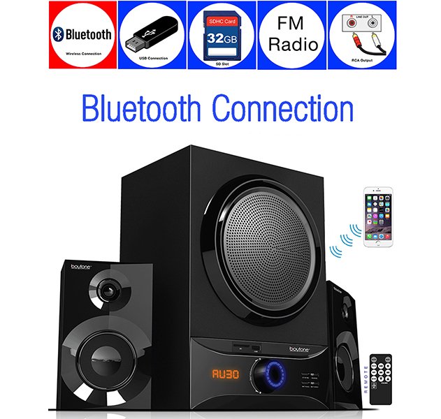 Boytone BT-209FD Wireless Bluetooth Main unit, Powerful Sound & Bass, 30 watt, excel