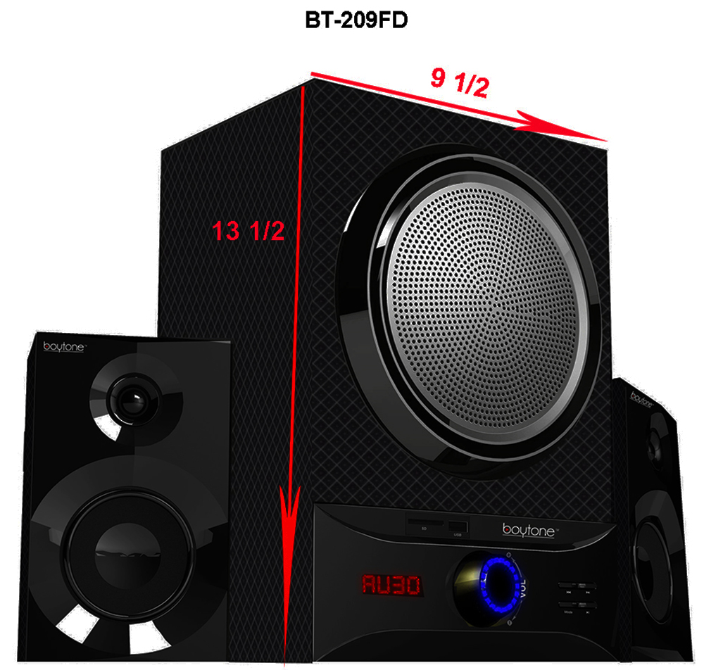 Boytone BT-209FB Wireless Bluetooth Speaker Powerful Bass System with FM Boytone BT-209FB Wireless Bluetooth Speaker Powerful Bass System with FM