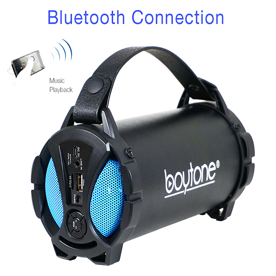 Boytone BT-38BL Portable Bluetooth Indoor/Outdoor Speaker 2.1 Hi-Fi Cylinder Loud Speaker with Built-in 2x3 Sub Boytone BT-38BL Portable Bluetooth Indoor/Outdoor Speaker 2.1 Hi-Fi Cylinder Loud Speaker with Built-in 2x3 Sub