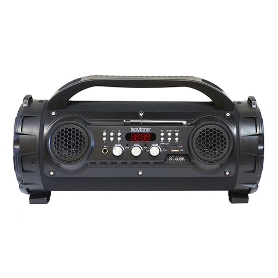 Boytone BT-50BK Portable Bluetooth Speaker, Indoor/Outdoor 2.1 Hi-Fi Cylinder Loud Sound