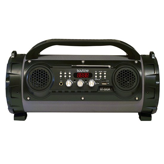 Boytone BT-50GR Portable Bluetooth Speaker, Indoor/Outdoor 2.1 Hi-Fi Cylinder Built-in 2 x 5 Subwoofer