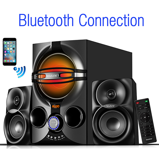 Roll over image to zoom in Boytone BT-324F, 2.1 Bluetooth powerful home theater spea Roll over image to zoom in Boytone BT-324F, 2.1 Bluetooth powerful home theater spea