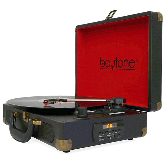 BOYTONE BT-101TBBK 5 in 1 Boytone BT-101TBBK Briefcase Record Player AC-DC Built in