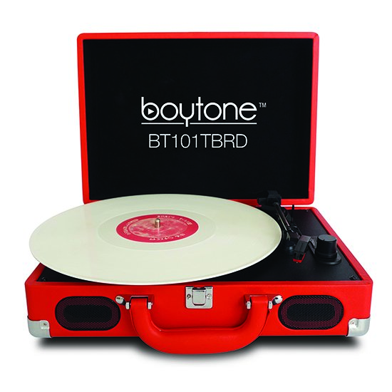 BOYTONE BT-101TBRD 5 in 1 Boytone BT-101TBRD Briefcase Record Player AC-DC Built in