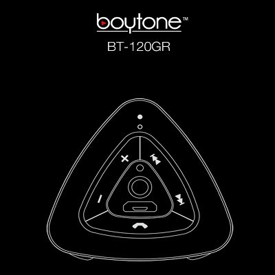 Boytone BT-120GR Ultra-Portable Wireless Bluetooth Speaker - Gunmetal Gray