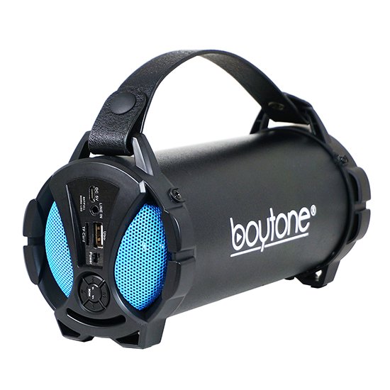 Boytone BT-38BL Portable Bluetooth Indoor/Outdoor Speaker 2.1 Hi-Fi Cylinder Loud Speaker with Built-in 2x3 Sub