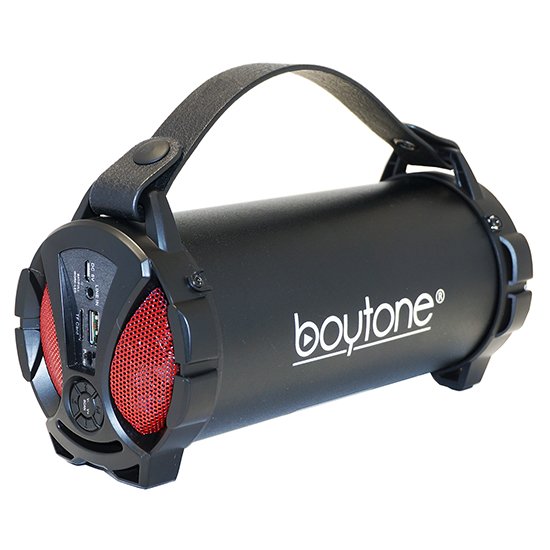 Boytone BT-38RD Portable Bluetooth Indoor/Outdoor Speaker 2.1 Hi-Fi Cylinder Loud Speaker with Built-in 2x3 Sub