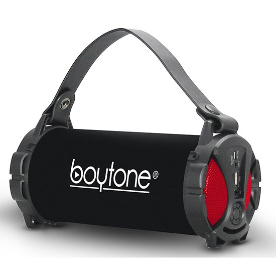 Boytone BT-38RD Portable Bluetooth Indoor/Outdoor Speaker 2.1 Hi-Fi Cylinder Loud Speaker with Built-in 2x3 Sub