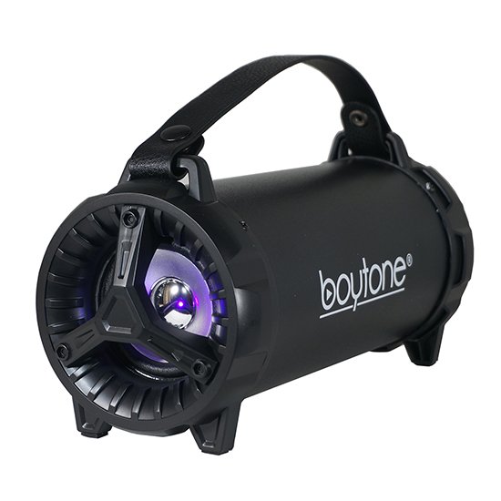 Boytone BT-40BK Portable Bluetooth Indoor/Outdoor Speaker 2.1 Hi-Fi Cylinder Loud Speaker with Built-in 2x3 Sub