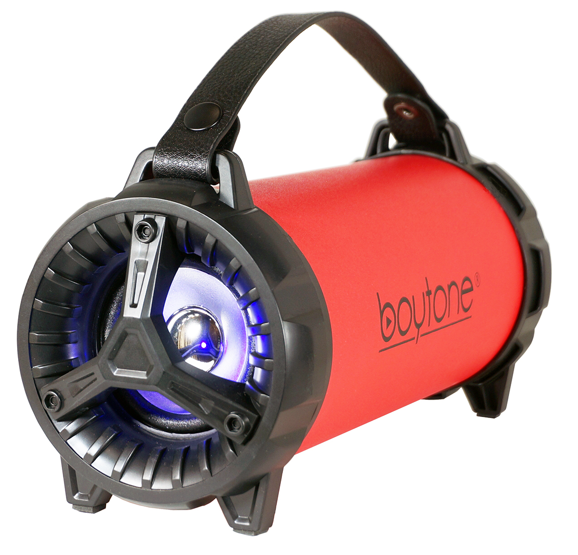 Boytone BT-40RD Portable Bluetooth Indoor/Outdoor Speaker 2.1 Hi-Fi Cylinder Loud Speaker with Built-in 2x3 Sub