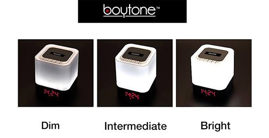 Boytone BT-84CB Portable FM Radio Alarm Clock Wireless Bluetooth 4.1 Speaker, 3-Way